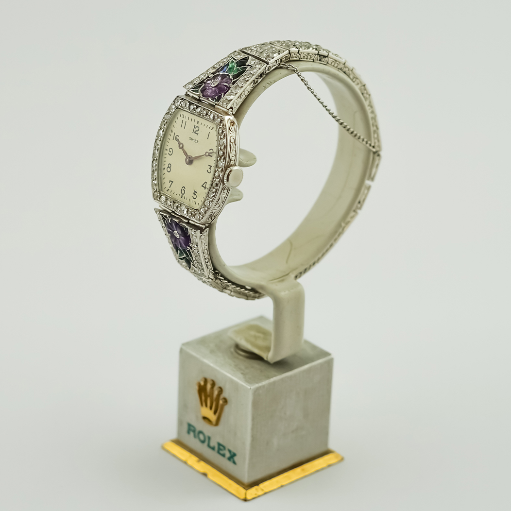 Reloj Haas Neveux, Art Decó, Esmeraldas y Diamantes