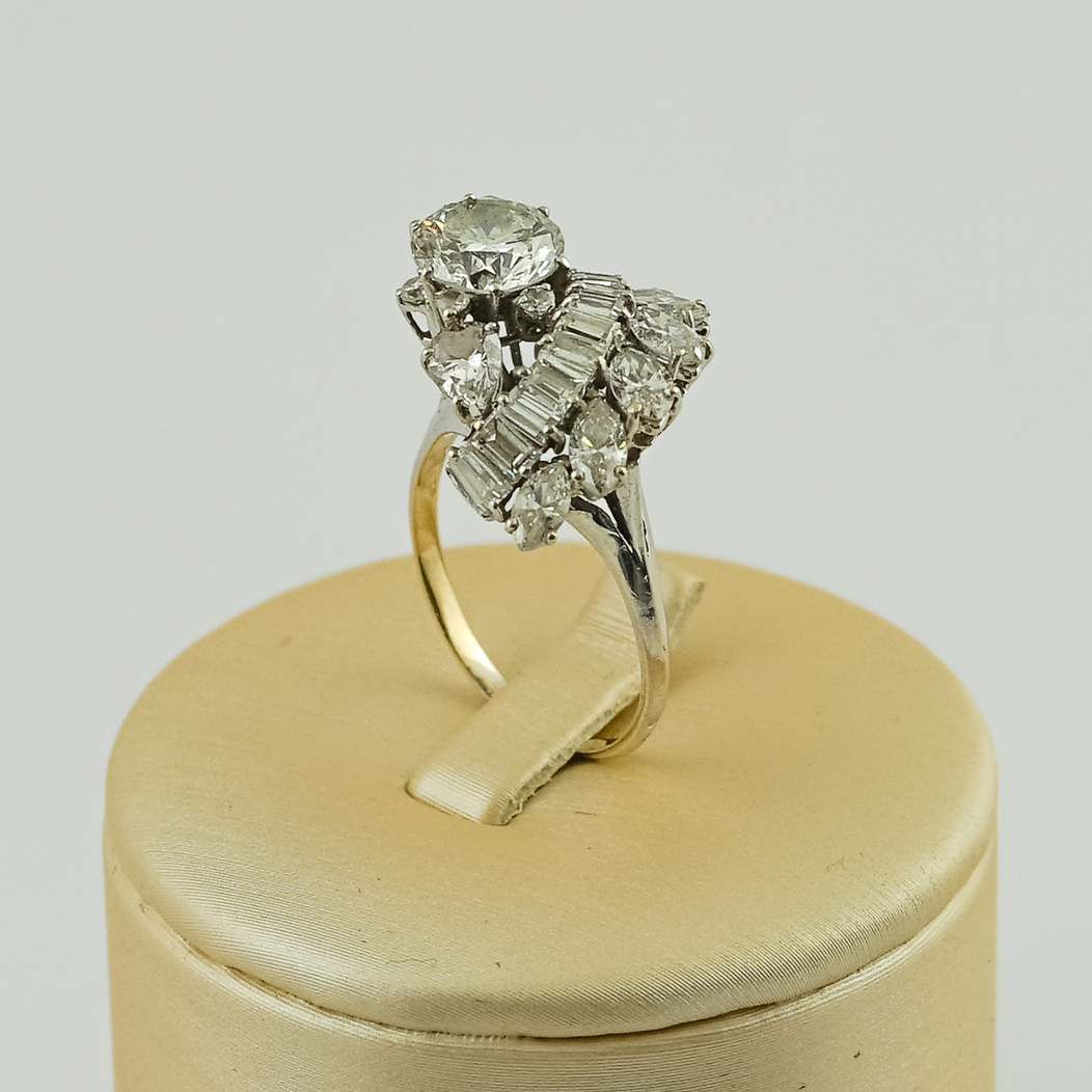 Anillo Años 50. Diamantes